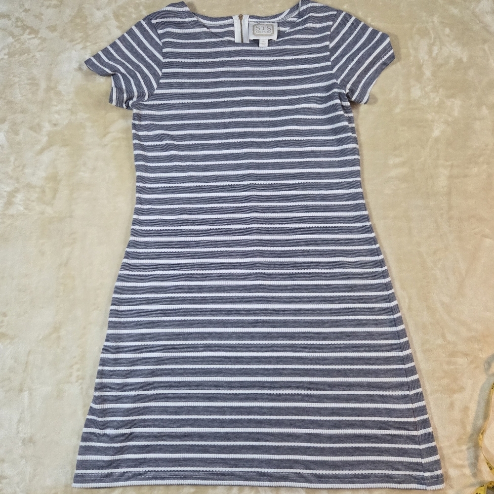 Sail To Sable Dress M Blue White